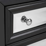 Home Marlon Black Mirrored 3-drawer Chest