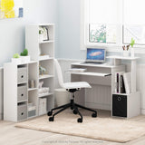 Luder Bookcase / Book / Storage , 5-Cube, White
