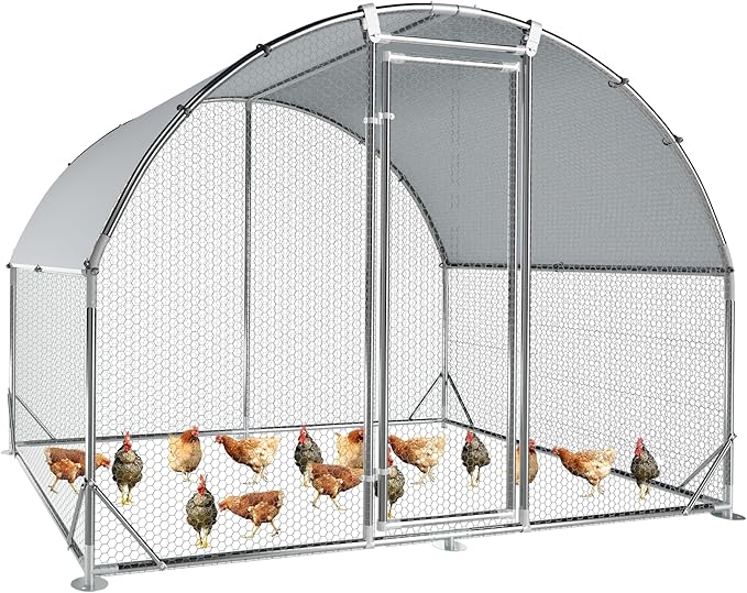 FortiFrame Heavy-Duty Metal Chicken Coop with Waterproof Oxford Canopy