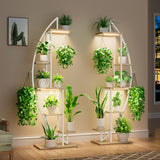 Plant Stand Indoor with Grow Lights, 6 Tiered Tall Plant Shelf