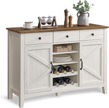 Farmhouse Buffet Cabinet with Detachable Wine Rack,