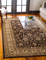 Unique Loom Voyage Collection Traditional Oriental Classic Intricate Design Area Rug (10' 0 x 13' 0 Rectangular, Brown/Ivory)