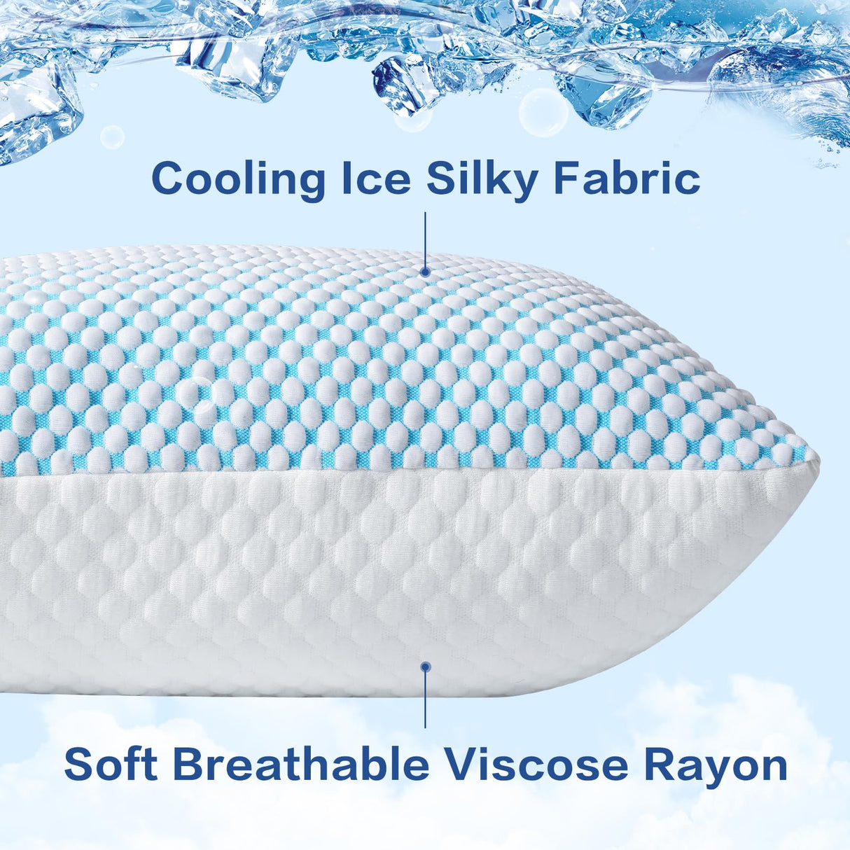 Firm Pillow Shredded Memory Foam(Adjustable Loft), Cooling Breathable