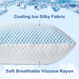 Firm Pillow Shredded Memory Foam(Adjustable Loft), Cooling Breathable