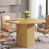 Conference Table, Modern Meeting Table for 4-6 People, 47-Inch Wood Business Office