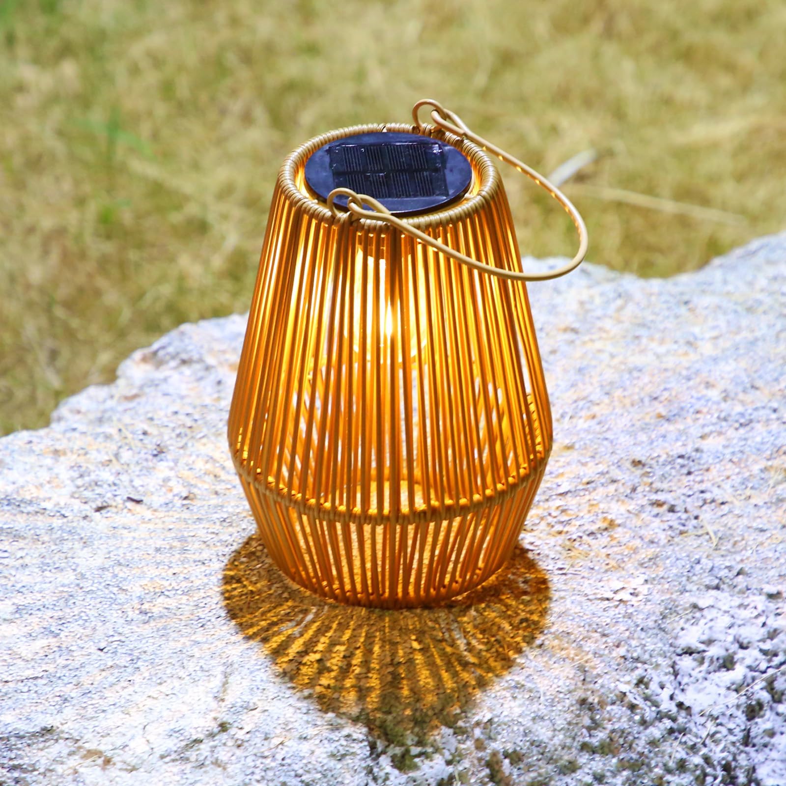 Solar Lanterns, KagoLing Solar Lights Outdoor Waterproof Solar Lights for Outside Hanging Solar Lantern Solar Table Lamp Lights Decoration for Garden,Yard,Patio,Porch,Trees,Lawn,Pathway, 2 Pack