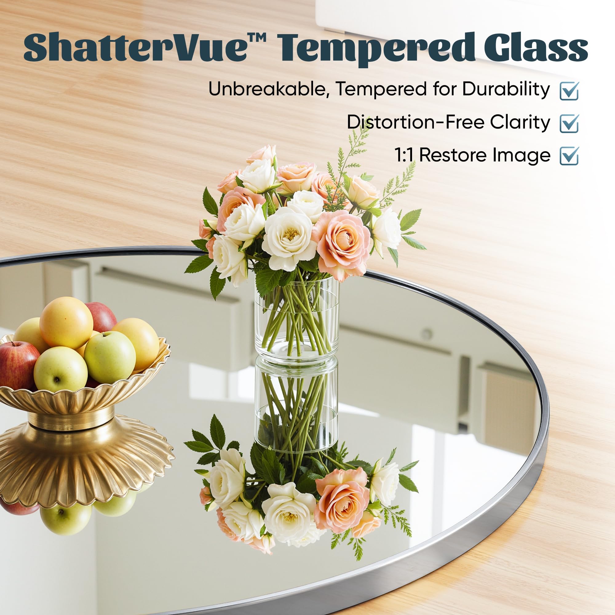 68×26 Teardrop Floor Mirror with Stand