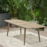 Outdoor Expandable Dining Coffee Table, Acacia Solid Wood Furniture