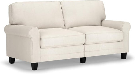 Copenhagen 78" Rolled Arm Sofa, Easy Care Polyester, Soft Pillow Back, Pocket