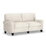 Copenhagen 73" Rolled Arm Sofa, Easy Care Polyester, Soft Pillow Back, Pocket Coil Seat