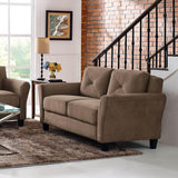 Solutions Harrington Loveseat Microfiber Brown