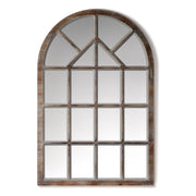 Grid Mirror 30x47 Wood Cathedral Window Pane Mirror - Arched Window Mirror