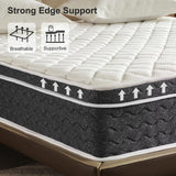 Queen Mattress 12 Inch Hybrid Mattress Queen in a Box with Memory Foam - Individually Wrapped Pocket Coils Spring,