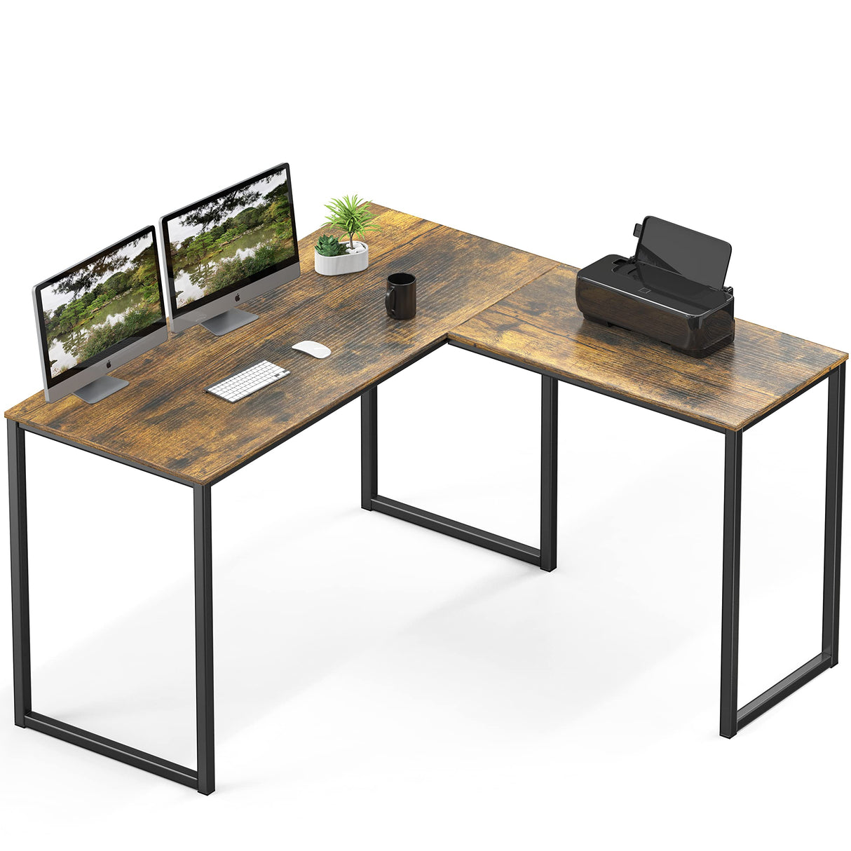 48-Inch Mission L-Shaped Home Computer Desk