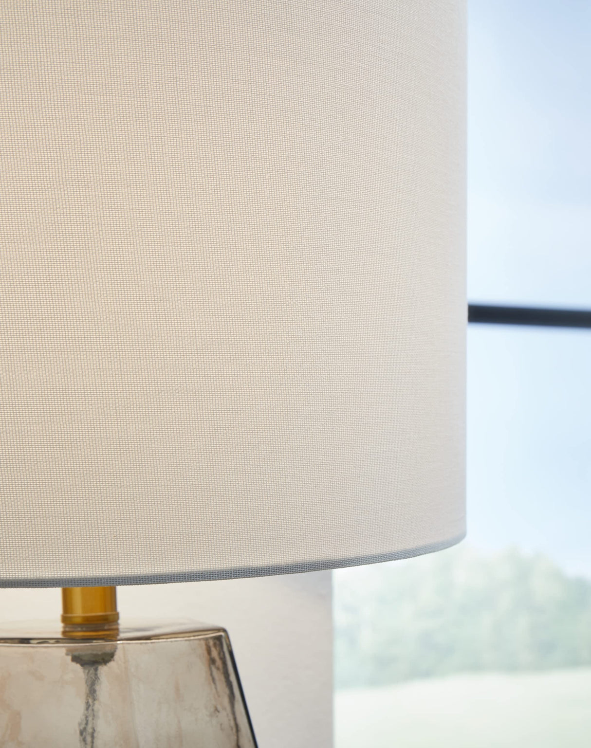 Ashley Taylow Contemporary 23.5" Glass Table Lamp, Light Brown