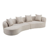 Braebt 126" Comfy Upholstered Cloud Couch, 5-Seater Sofa Couches
