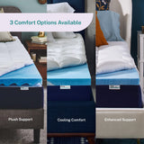 Cooling Comfort Gel Memory Foam Dual Layer Mattress Topper, 4 Inch, King Size