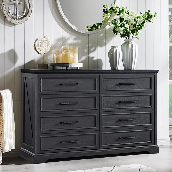 Farmhouse 8 Drawers Dresser Chests