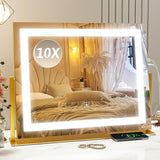 Vanity Mirror with Lights, 32" x 22" Large Lighted Vanity Mirror with Dimmable 3 Modes