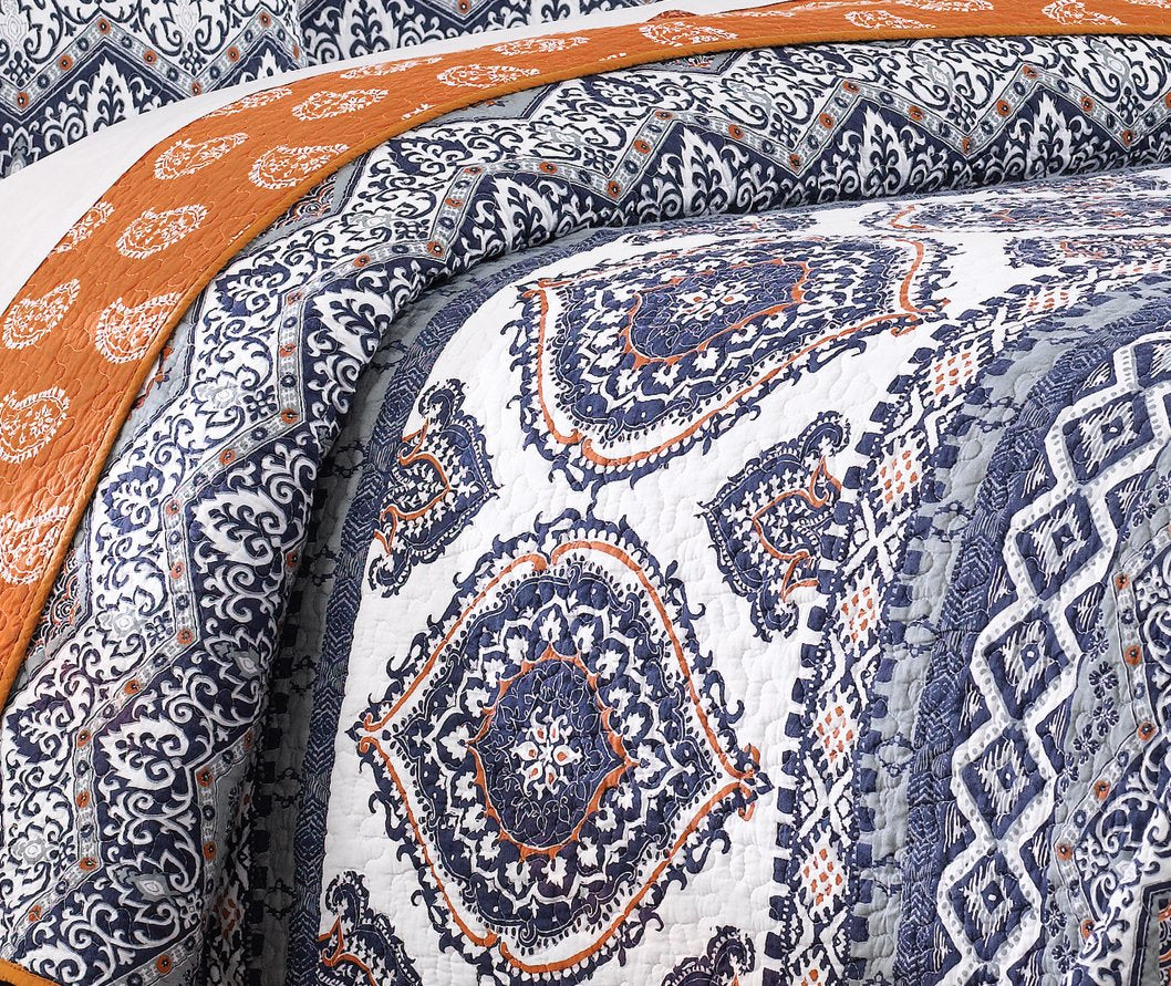 1510JBSK Medina Bedding Set, 5-Piece King/Cal King, Saffron