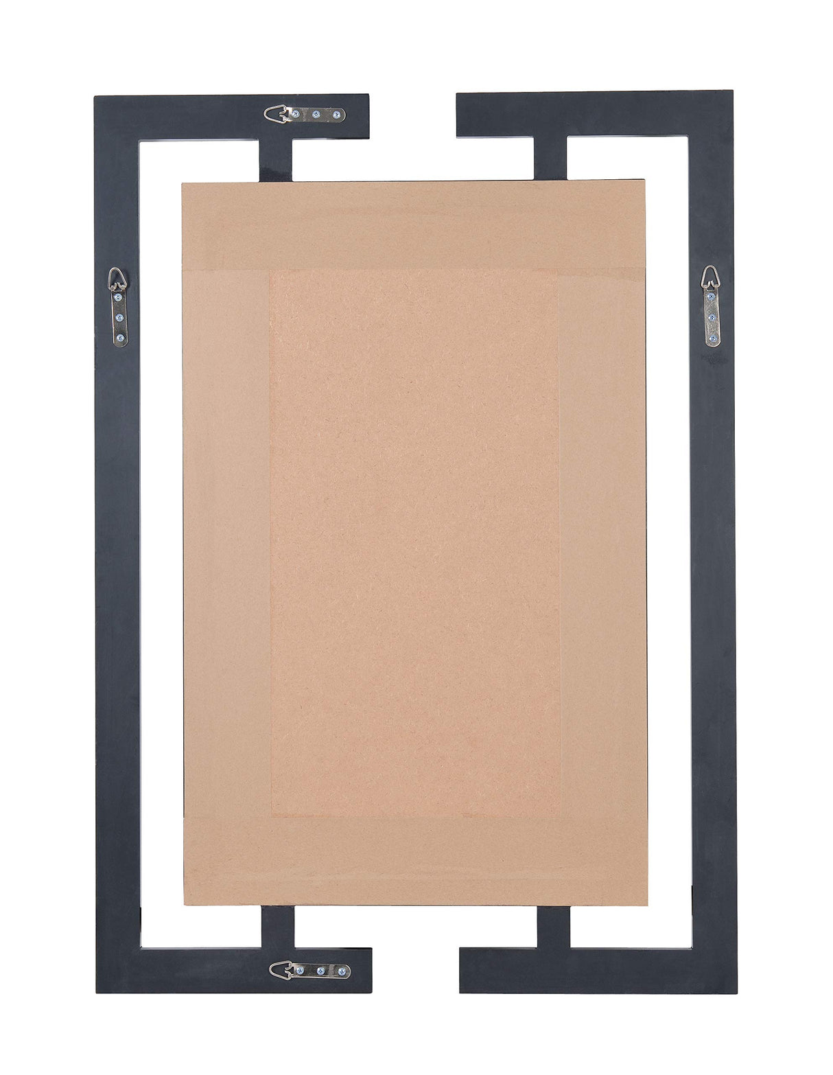 Casual Wall Mirror ,41 Inch Height, 0.75 Inch Length, 29 Inch Width with Gloss Black