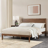 Wood Queen Platform Bed Frame with Headboard