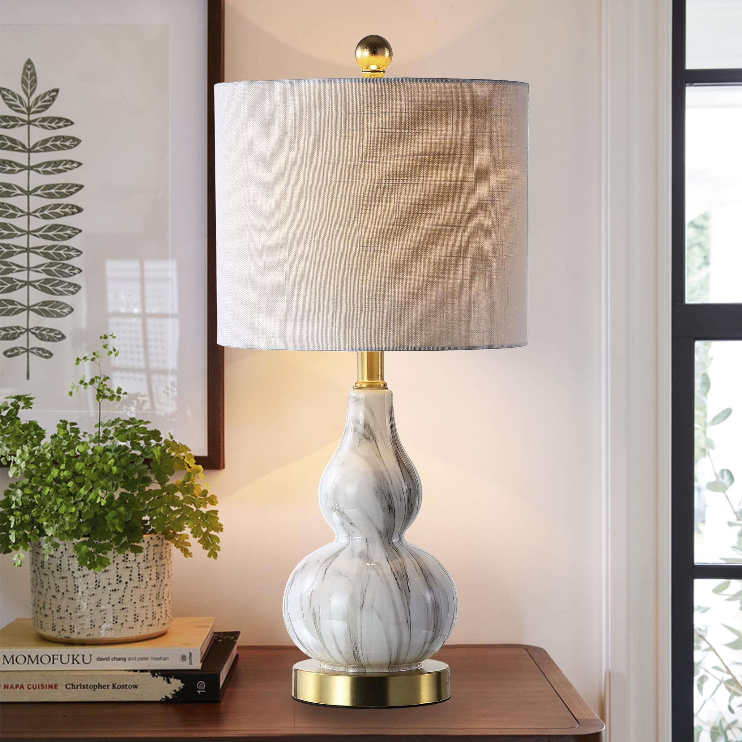 JYL1028D Anya 20.5" Mini Glass LED Table Lamp, Transitional, Glam, Midcentury, Modern,