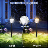 Bright Solar Pathway Lights Outdoor, 8 Pack Solar Powered Garden Lights IP65 Waterproof