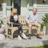 Outdoor Bench, 2-Person Garden Bench Load up to 800 Lbs, Outdoor Benches