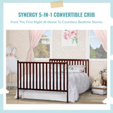 Synergy 5-In-1 Convertible Crib In Espresso, Greenguard Gold Certified