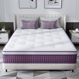 Queen Size Mattress, 10 Inch Queen Mattress Hybrid with Plush Foam and Individually Pocketed Coils