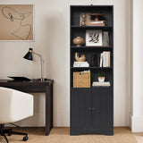 Bookcase, Bookshelves and Bookcases, 71” 6-Shelf Bookcase with Doors