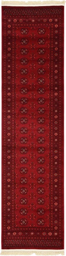 Tekke Collection Over-Dyed Saturated Traditional Torkaman Area Rug, 4 ft x 6 ft,