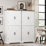 64" Pantry Cabinet, Tall Kitchen Pantry Storage Cabinet, Modern Farmhouse Bathroom