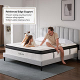 Queen Mattress, 14 Inch Hybrid Mattress Queen, Cool Gel Memory Foam and Heavier