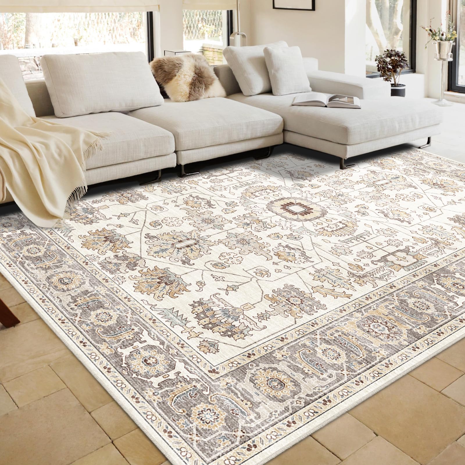 Area Rug 8x10 Rugs for Living Room 8x10 Washable Area Rugs 8x10