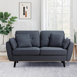 63" Modern Loveseat Sofa Couch,Mid Century Couches for Living Room, Upholstered 2-