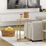 C Table End Table, C Shaped Sofa Side Table, Couch Tables That Slide Under