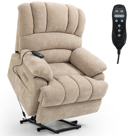 Large Lift Recliner with Massage and Heat for Big Elderly People, Big