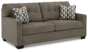 Mahoney Contemporary Tufted Sofa, Dark Brown