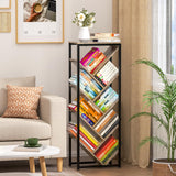 Tree Bookshelf - 9 Tier Floor Standing Tree Bookshelf for Hardcover Books, Small Bookshelf for Small Spaces Bookshelves Wooden Book Storage Organizer Shelves for Bedroom Living Room