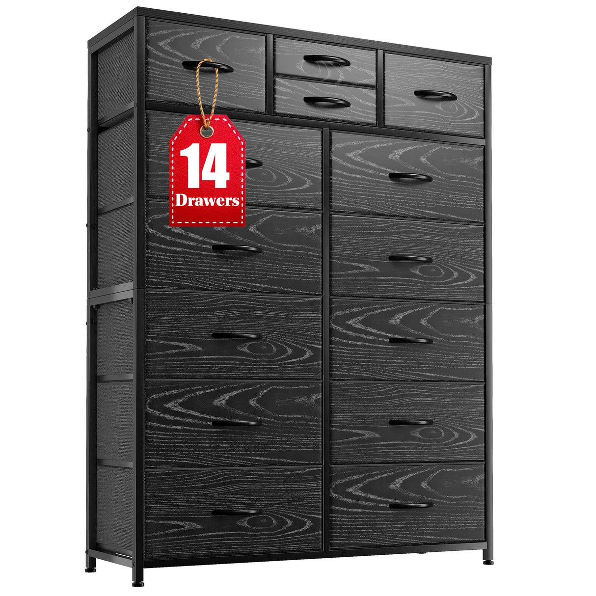 Tall Dresser, Dresser for Bedroom with 14 Drawers, Tall Bedroom Dresser