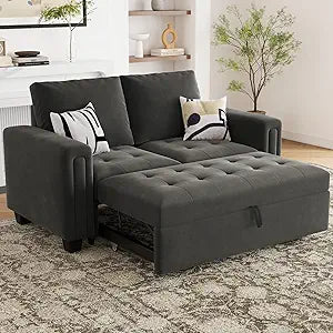 Modular Sectional Sleeper Sofa with Pull Out Bed U Shaped Sectional Sofa Couch