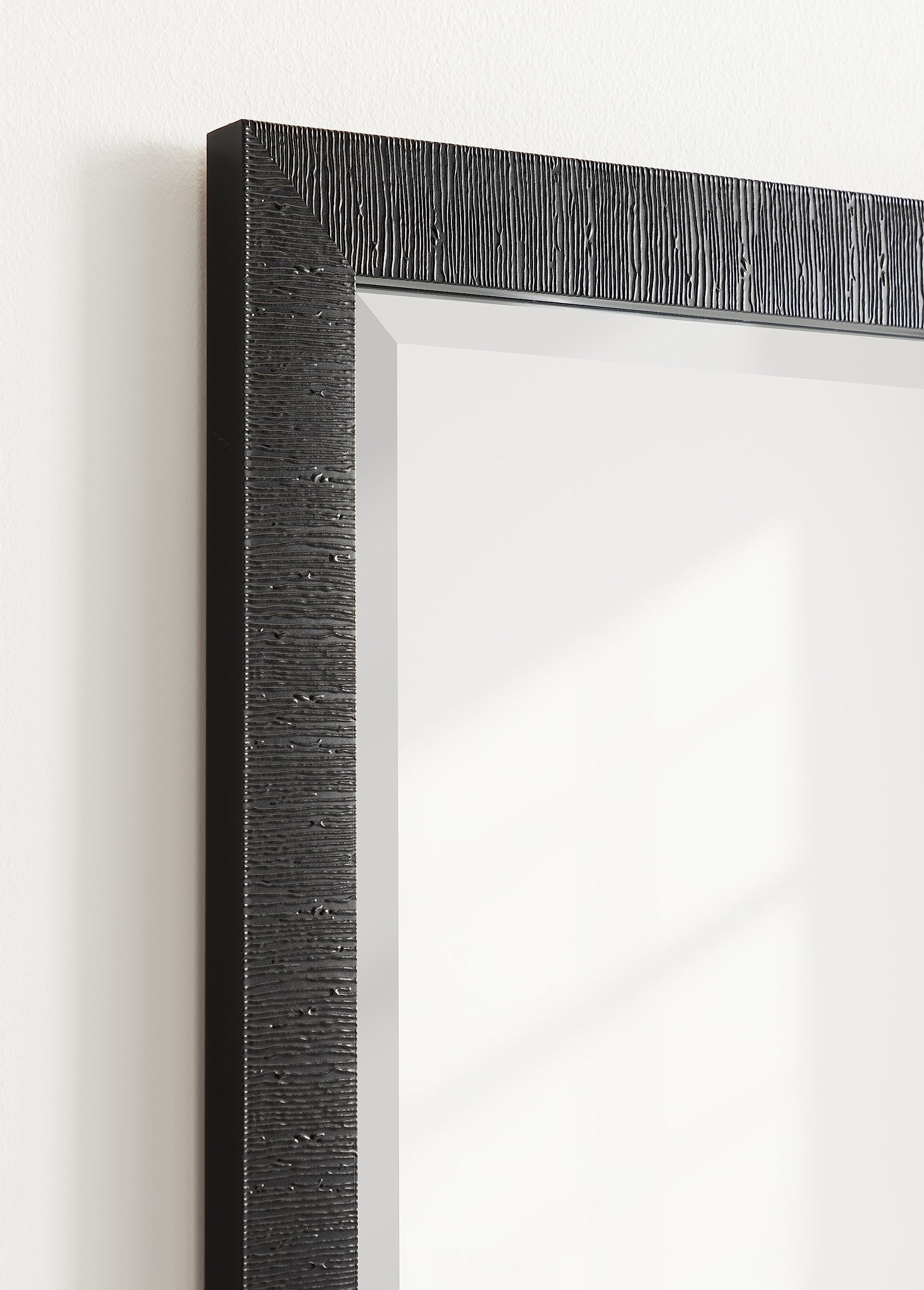 Modern Rectangle Wall Mirror,  Framed Rectangular Statement Mirror