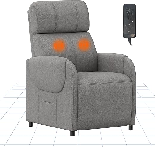 Recliner Chair for Adults, Fabric Small Recliner Home Theater Seating, Adjustable Modern