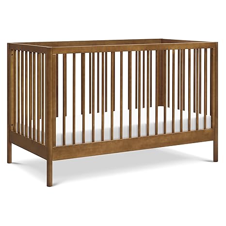 Hunter 3-in-1 Convertible Crib, Chestnut, Easy Assemble, Greenguard Gold Certified