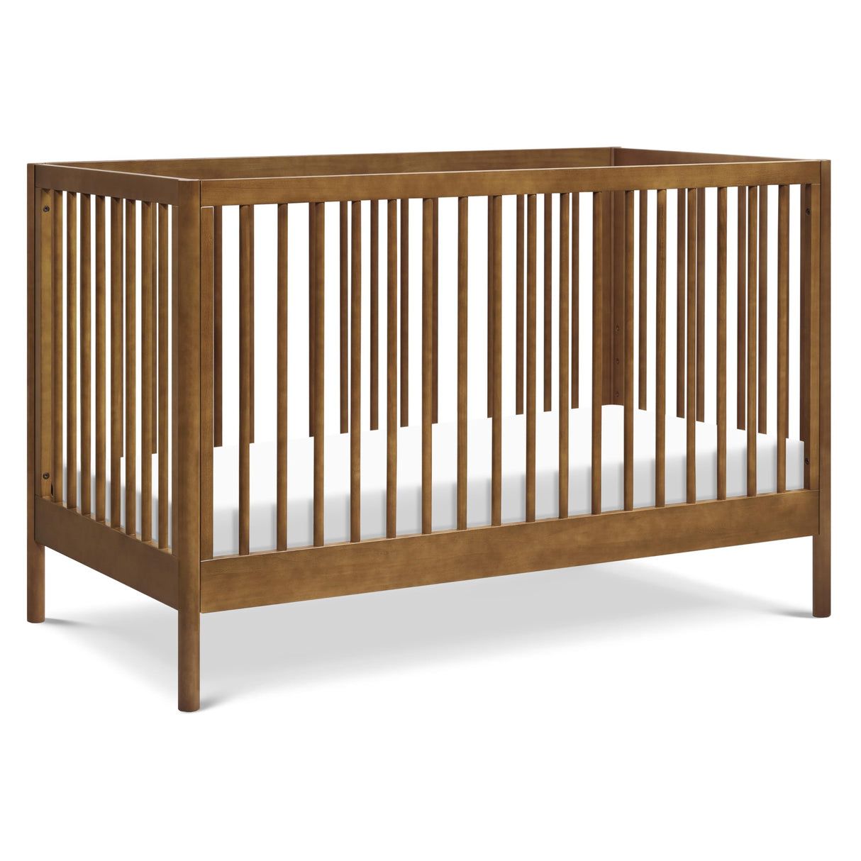 Birdie 3-in-1 Convertible Crib, Walnut, Easy Assemble, Greenguard Gold Certified