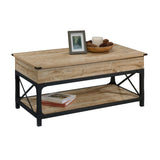 Steel River Lift-top Coffee Table, L: 41.30" x W: 22.32" x H: 18.58", Milled Mesquite Finish