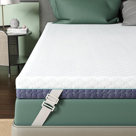 3 Inch Firm Mattress Topper Twin Size, Memory Foam Bed Topper with Soft & Firm Options for Back Pain Relief