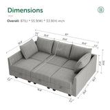 Modular Sectional Sleeper Sofa Reversible Modular Couch with Storage Seats Modular Sleeper Se